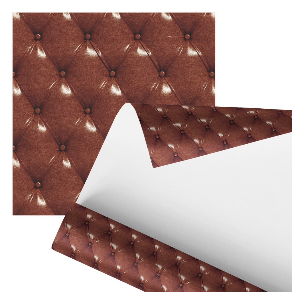 Papel De Parede Adesivo Estofado Couro Sofá Colorido 2,80m