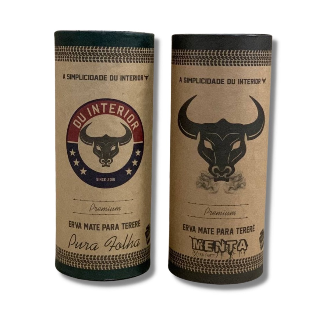 KIT ERVAS MATE PARA TERERÉ DU INTERIOR PURA FOLHA E MENTA EXTRA FORTE 500G