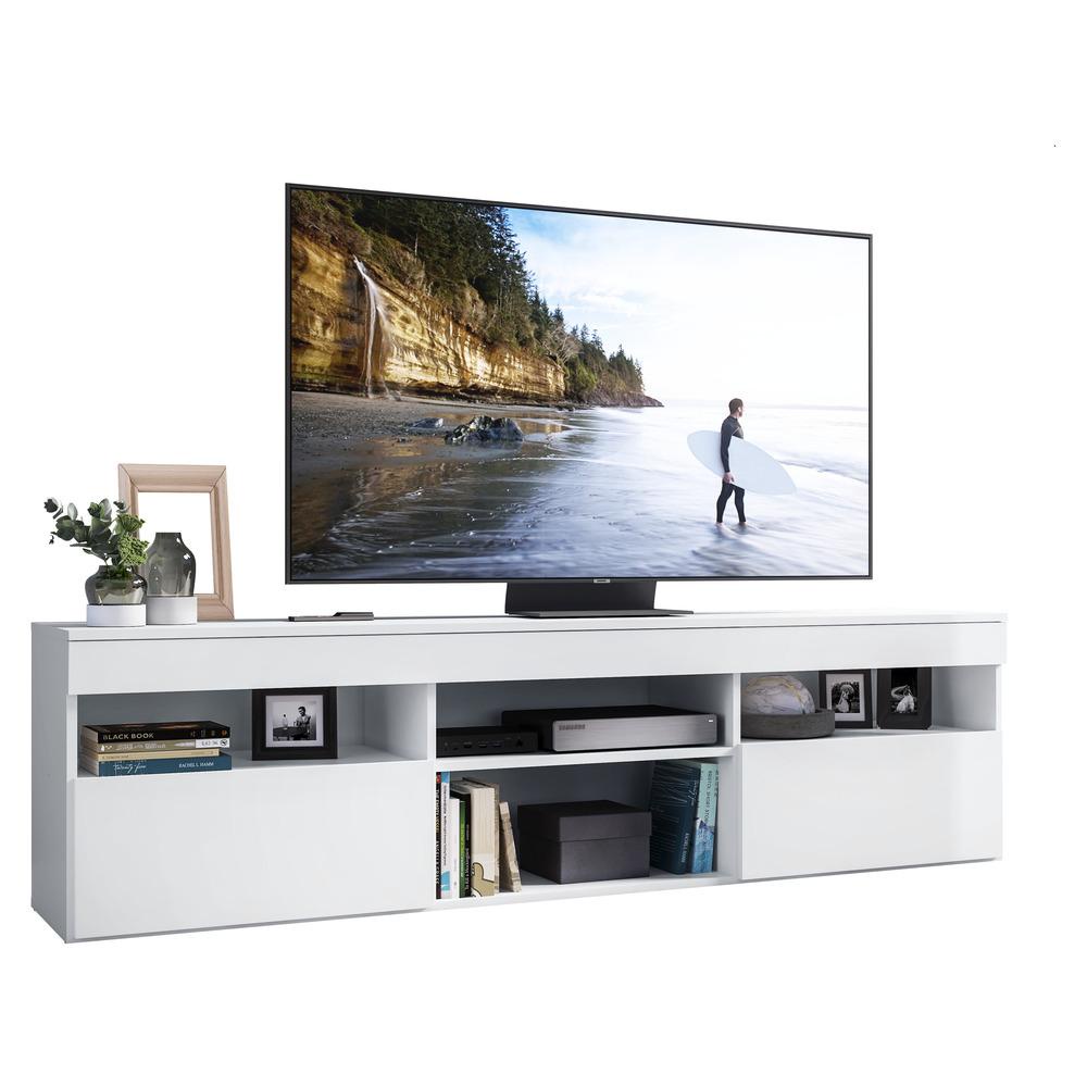 Rack para TV até 65" Multimóveis Paris FG3308 com 2 Portas Branco em Oferta na Shopee