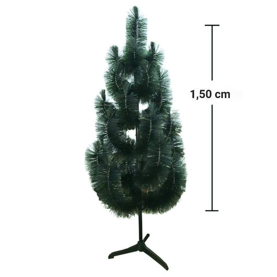 Árvore De Natal Pinheiro Verde Luxo Tradicional 1,50 m - 33 Galhos - A 25  DE MARÇO | Shopee Brasil