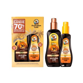 Kit Australian Gold Protetor Solar FPS 30 237g e Bronzeador 125g