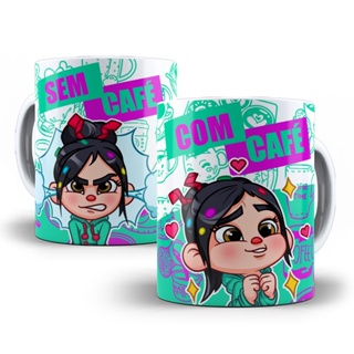 Caneca Vanellope Detona Ralph Com Café Sem Café Porcelana em Oferta na Shopee
