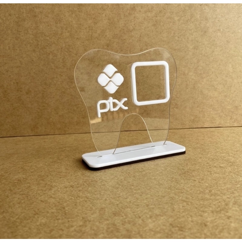 Placa/plaquinha Dente 11x11cm acrílico Qrcode em Oferta na Shopee