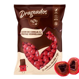 Drageado Licor Cereja c/ Frutas Vermelhas 1Kg Dragee P&P