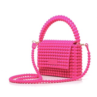 Bolsa Transversal Pérola Pequena Feminina Injetada Pvc Várias Cores Com Alça Removível