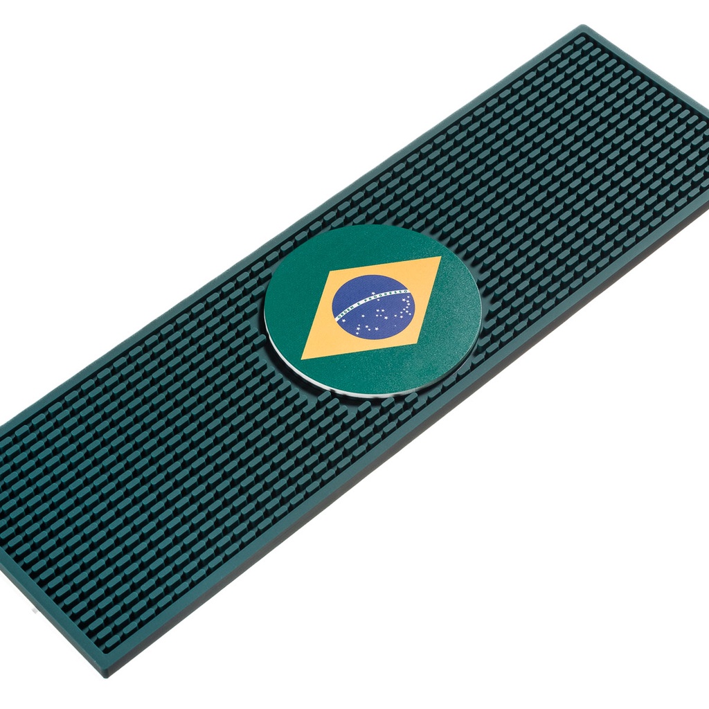 Bar Mat 50X15 Brasil Copa Do Mundo Seleção Brasileira Decorativo Retém Líquido Porta Copos - Lootus