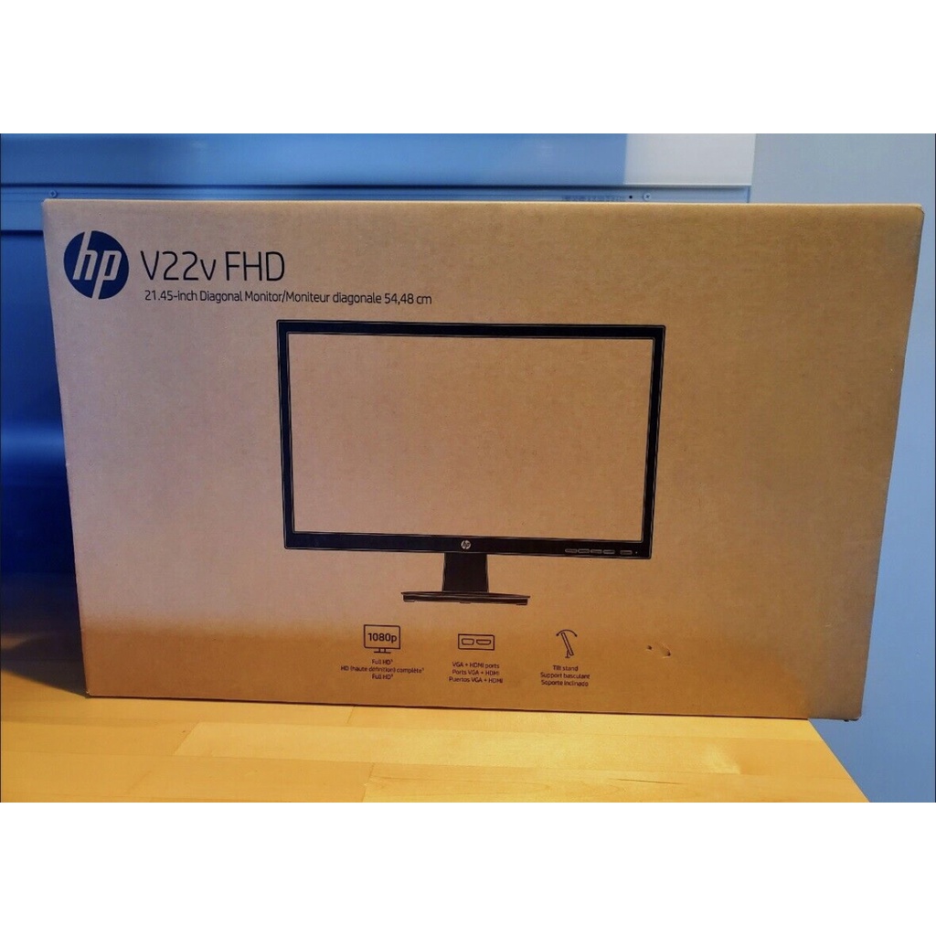 HP V22v FHD 21,45 polegadas FULL HD MONITOR LED HDMI 16:9 PRETO