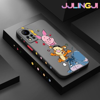 Para InFinix Hot 11s NFC Capa Fashion Winnie The Pooh Frosted Transparente De Borda Dura Padrão Silicone Câmera Capas Macias