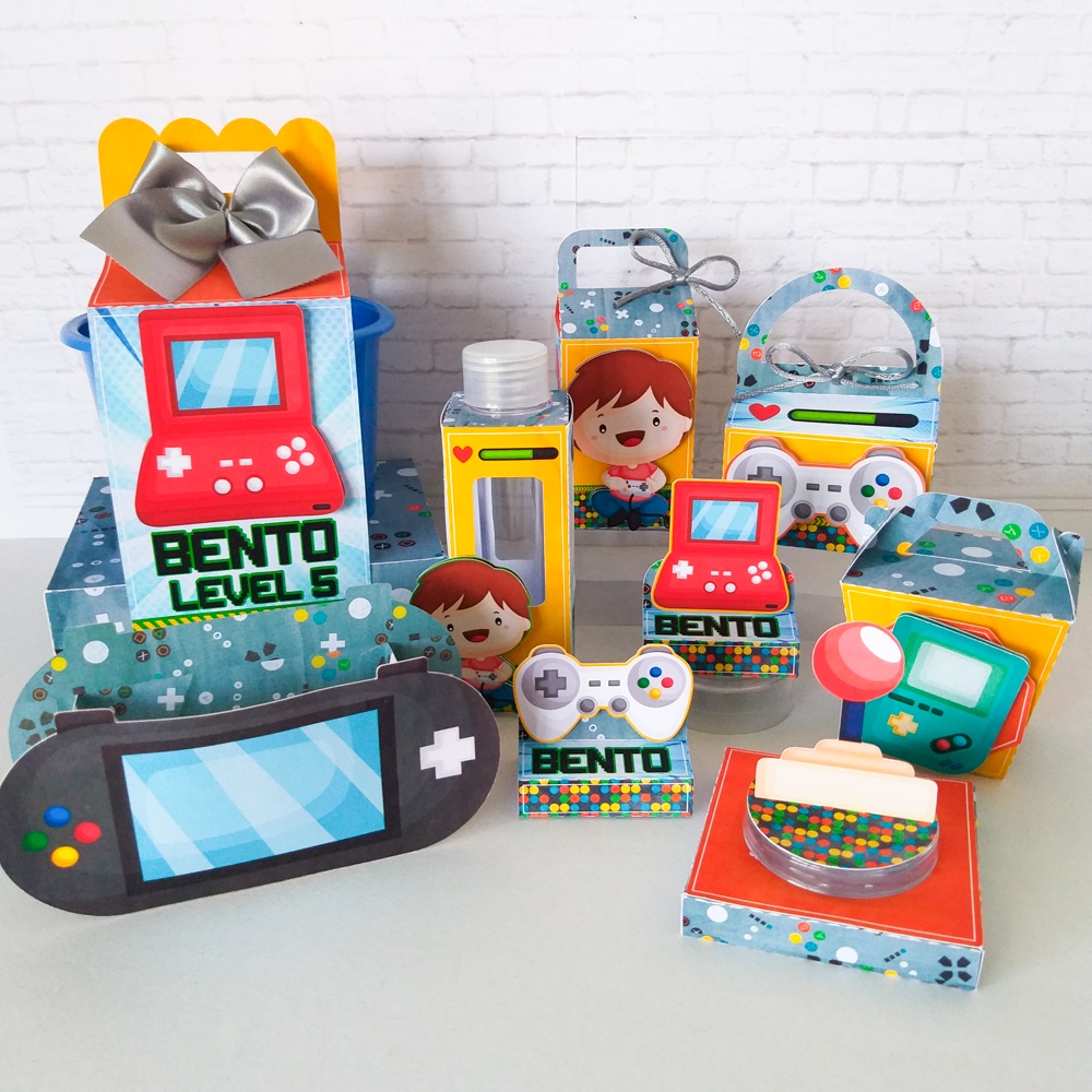 Caixas personalizadas lembrancinhas aniversário GAMER games jogos ...