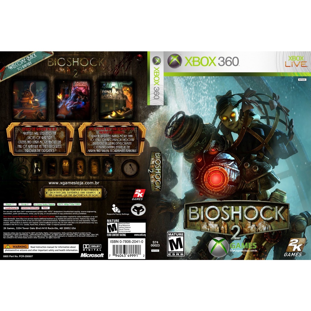 Bioshock 2 P/ XBOX360 (LTU/LT/JTAG/RGH)