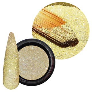Glitter mega fino Refletivo Reflexivo Nude Champagne 2g Mix Da Jo unhas decoradas brilho