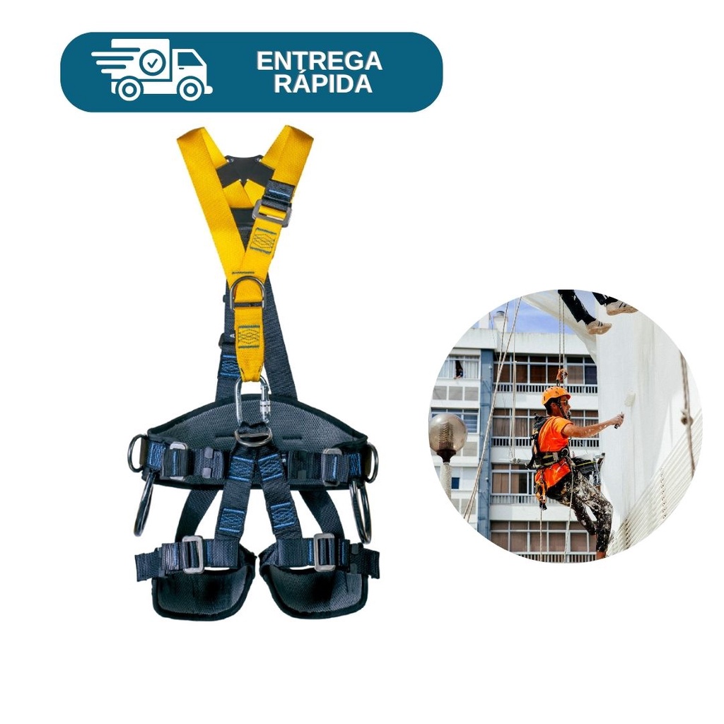 Cinto Paraquedista Segurança 4 Pontos De Ancoragem Resgate Athenas AT 7033 GRE AC Trabalho Em Altura