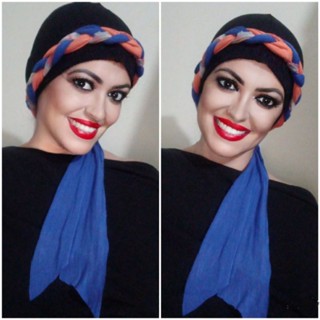 1 TURBANTE BETINA com TRANÇA_QUIMIOTERAPIA/ALOPECIA _MULÇULMANAS/JUDIAS.