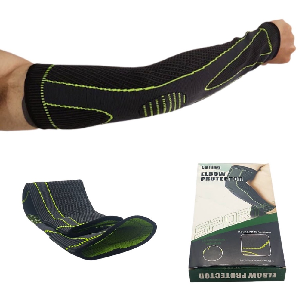 Cotoveleira De Compressão Longa Ortopédico Alívio da Dor Musculação Esporte Academia Fitness Cotovelo