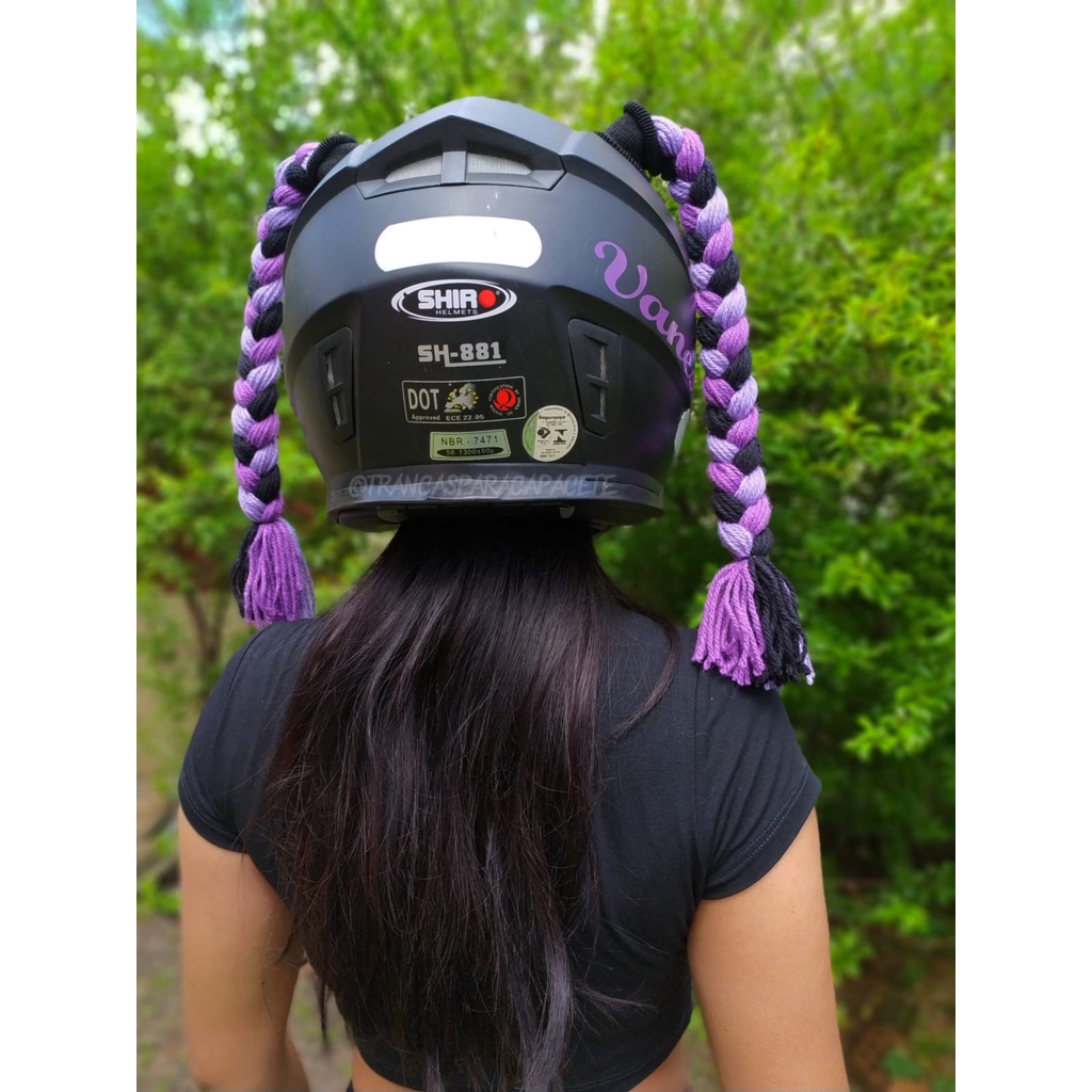 Trancinhas para capacete roxo FIXA 3M