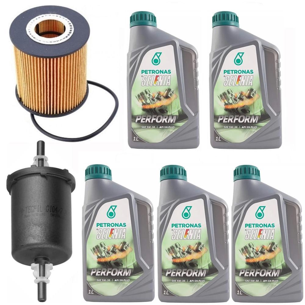 Revisão 5 Litros Óleo Petronas 5W30 + Filtros Óleo e Comb. Motor EtorQ Argo Bravo Cronos Idea Linea Palio Siena Strada Punto Doblo Toro Renegade