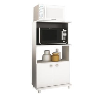 Balcão Multiuso para Forno e Microondas com 2 Portas Multimóveis CR20004 Branco em Oferta na Shopee