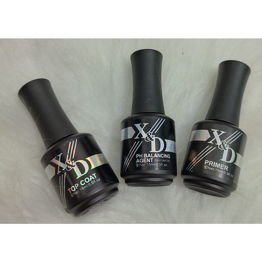 kit Preparadores Top Coat+ Ph + Primer X&D Para unhas de gel Shopee