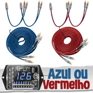Voltímetro Digital Taramps VTS 5.1+Cabo RCA Automotivo Blindado 5 Metros e 2 Cabos Y 1Fêmea 2Machos em Oferta na Shopee
