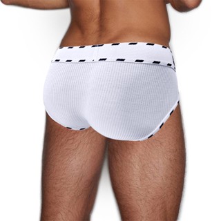 Roupa Íntima Branca Homem Sexy Briefs Homens Slip U Convexo Respirável Cintura Baixa Algodão Calcinha Gay Confortável Masculina Macia BS3210