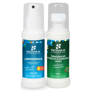 Kit Limpanobuck + Renovador Nobuck Camurça Liquido Novax 80ml