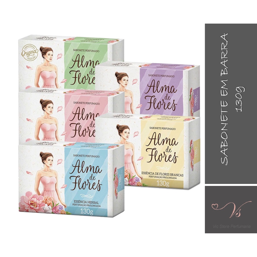Sabonete Perfumado Alma De Flores Em Barra 130g (Fragrâncias)