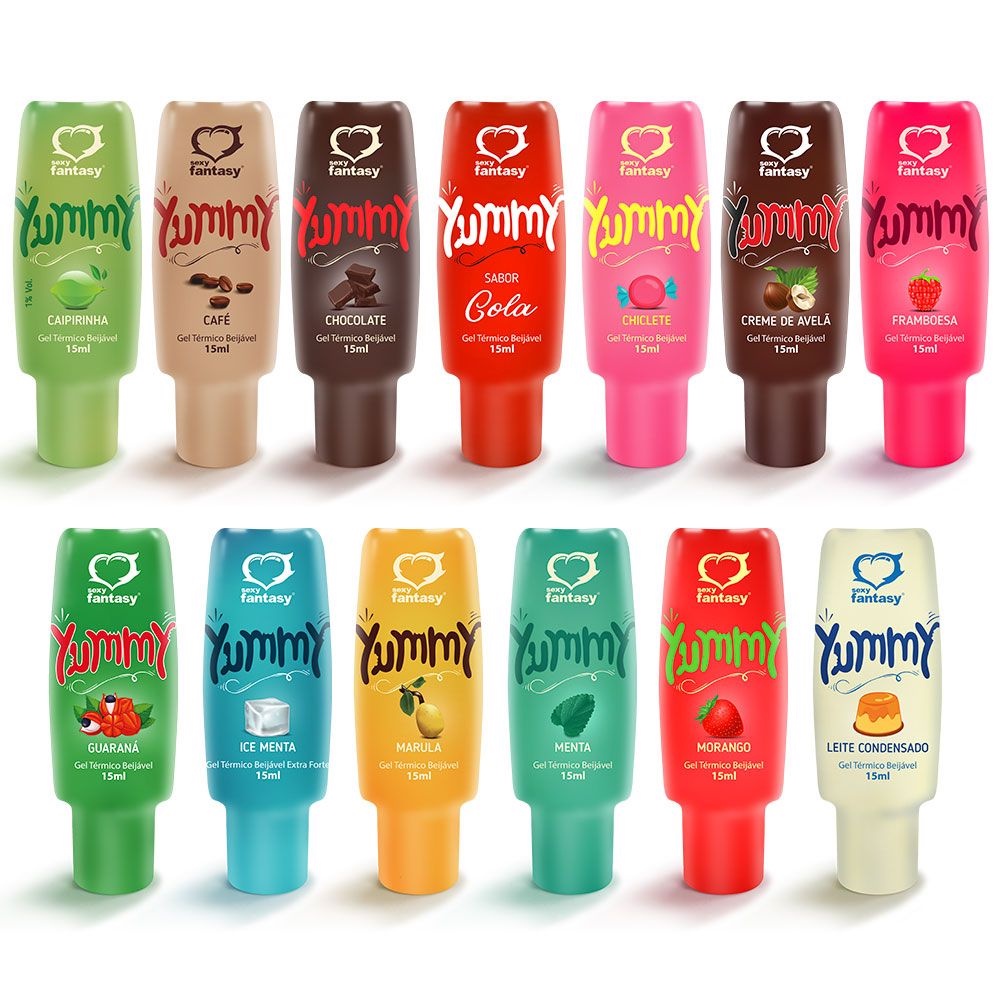 Kit 6 Sabor Gel Térmico Beijável Comestível Esquenta Esfria - sexy fantasy