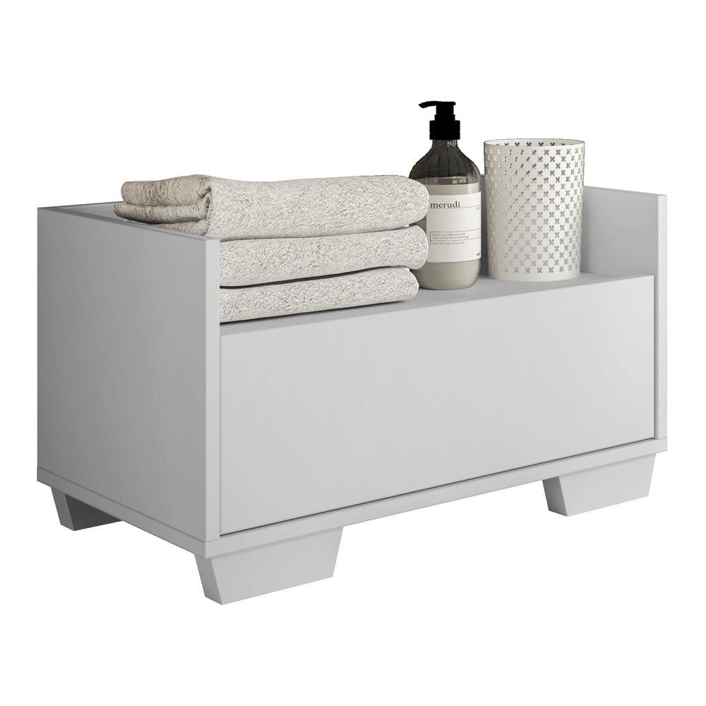 Gabinete Balcão Banheiro 80 cm c/ Pés Quadrados Multimóveis Branco em Oferta na Shopee