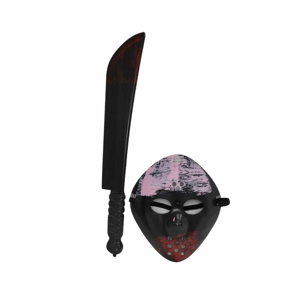 Kit Jason Acessórios Máscara Facão Festa fantasia Halloween