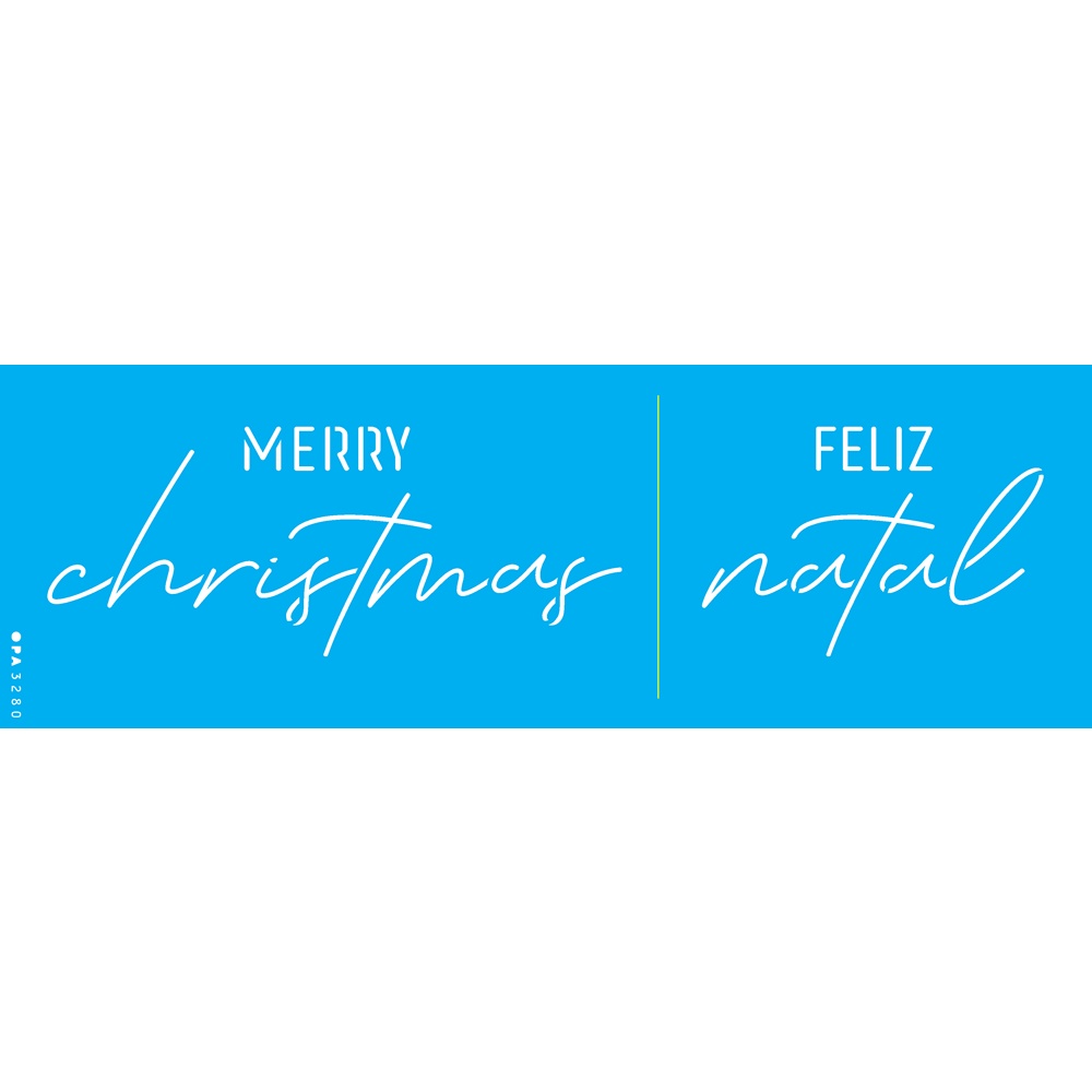 Stencil OPA 3280 Frase Merry Christmas III 10x30cm