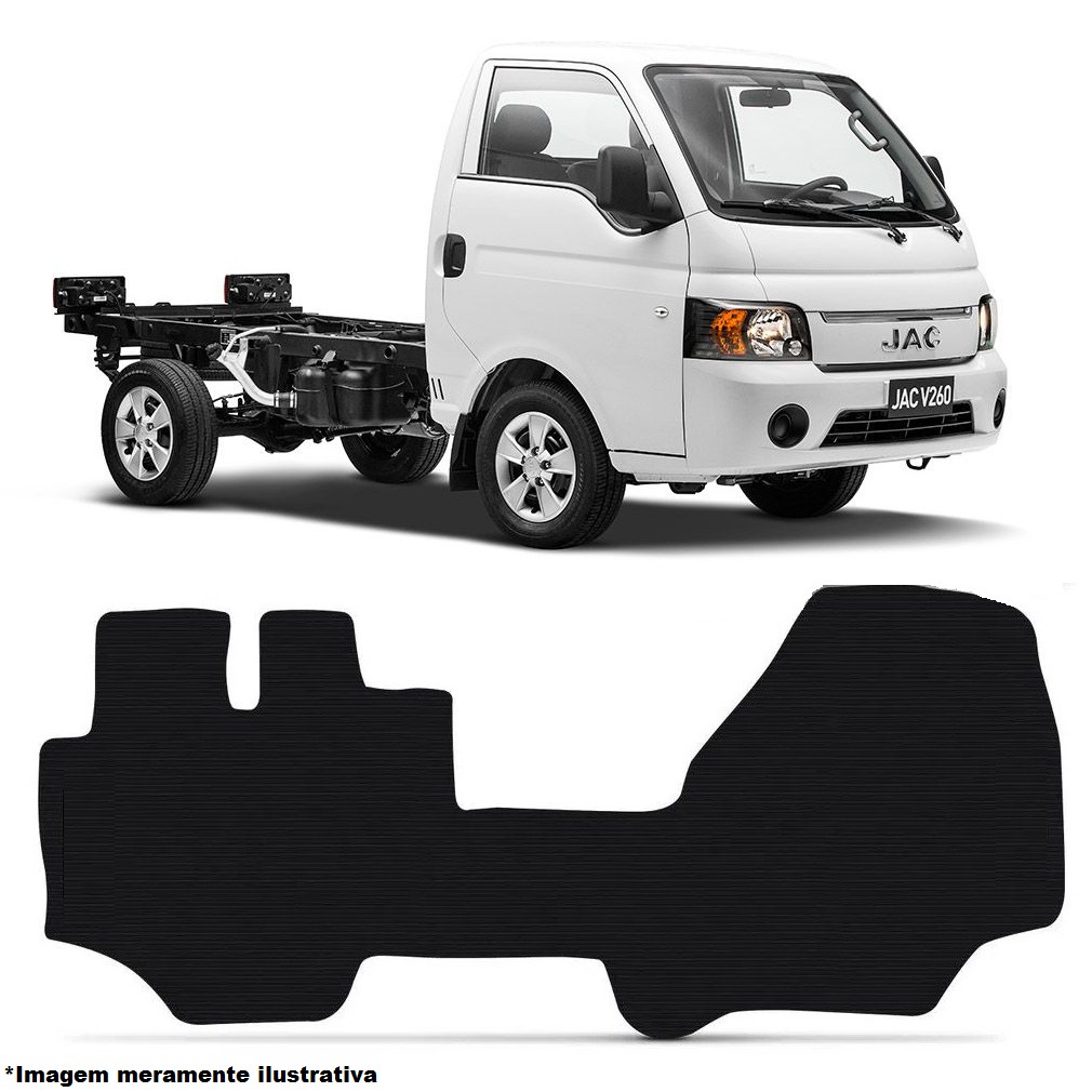 Tapete Jac V260 Borracha Pvc Texturizado Pinado Inteiriço Específico Caminhão