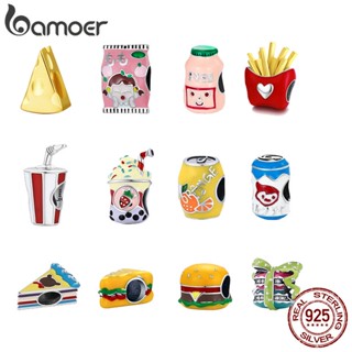 Bamoer Charmosa 925 Prata Série Lanches De Sobremesa Para Colar Pulseira DIY