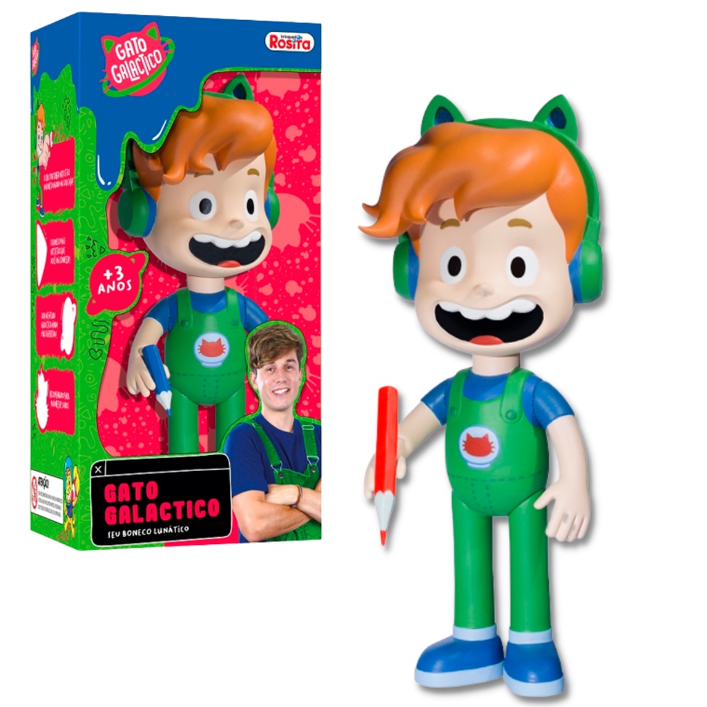 Boneco Gato Galactico 29 Cm Youtuber Gato Galactico Original | Shopee ...