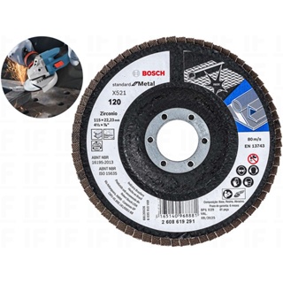 Discos Desbaste 4.1/2 115mm Lixa Tipo Flap Grão 120 Bosch em Oferta na Shopee
