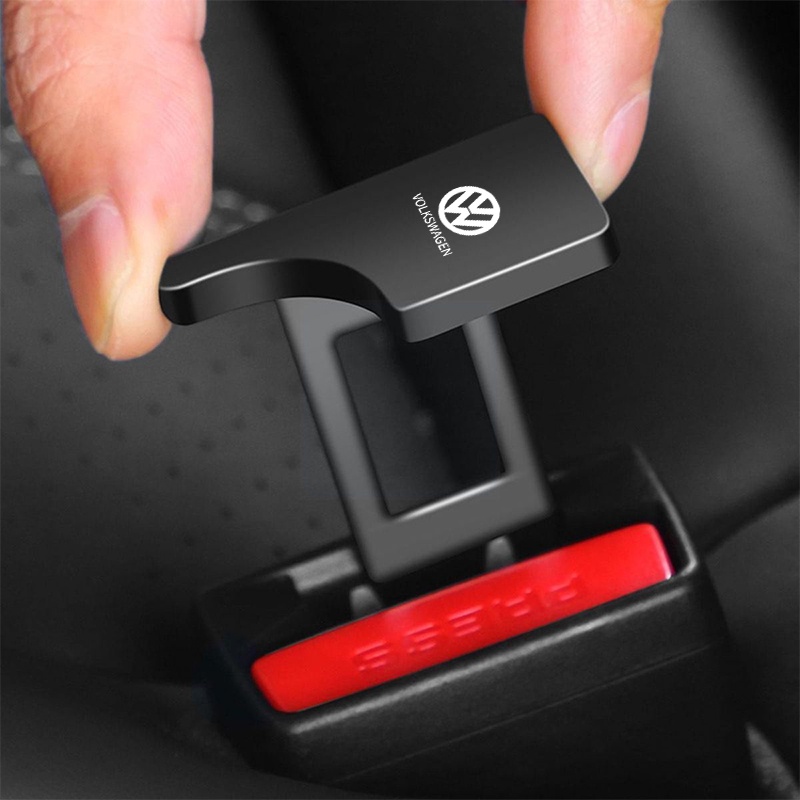 1pcs Cinto De Segurança Metálico Do Assento Carro Fivela Emblema Oculto Clip De Travamento Para Volkswagen VW GOLF POLO PASSAT TIGUAN TOURAN TOUAREG JETTA em Oferta na Shopee