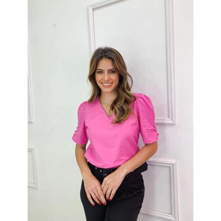 Blusa feminina, manga curta com perolas. (Codigo 10)