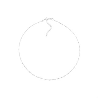 Colar Choker Singapura com Extensor Prata Legítima 925