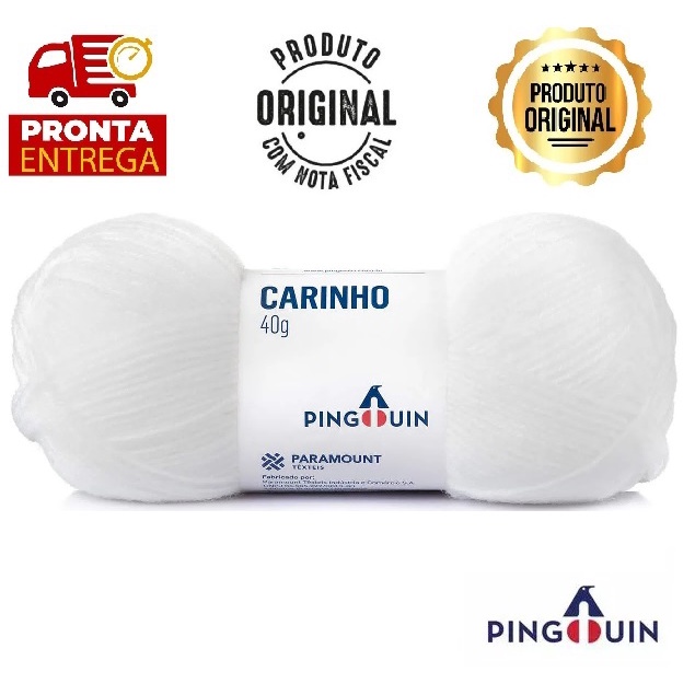 Lã Carinho Pingouin 40g - Tricô e Crochê em Oferta na Shopee