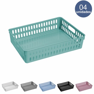 Cesto Decorativo Caixa Organizadora Cozinha Casa - Kit Com 4 em Oferta na Shopee