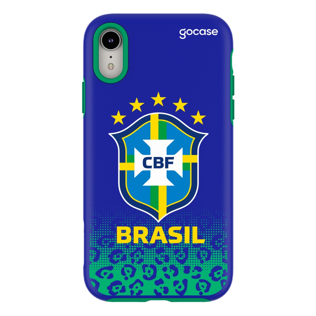 Capa Capinha Gocase Anti impacto Dupla Azul e Verde Brasil - Duo Azul Seleção Brasileira Uniforme 2 2022 Escudo