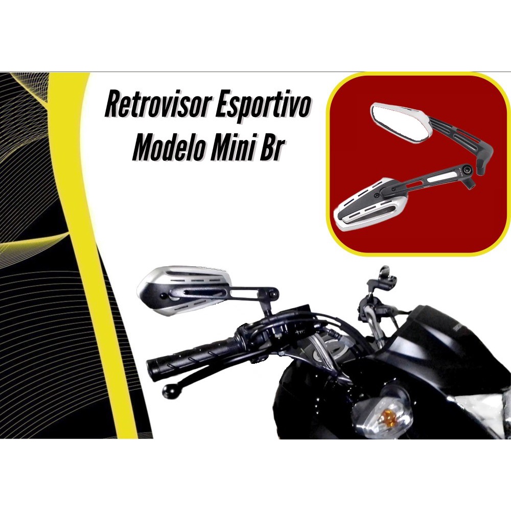 Retrovisor Esportivo Custom Scooter MINI BR Biz Adv Nmax lead Pcx Honda Yamaha