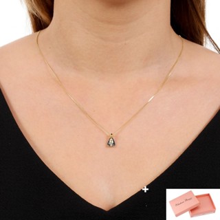 Colar Nossa Senhora Pingente Pequeno Folheado A Ouro 18k