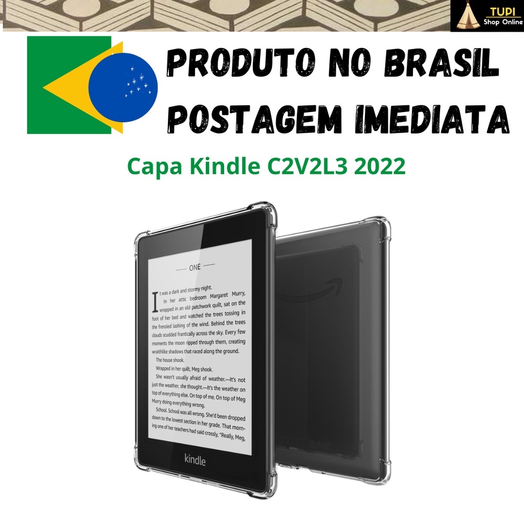 Capa Kindle Transparente 11th 2022- C2V2L3 - Capa Kindle Bordas Reforçadas 2022 11th Plástico TPU