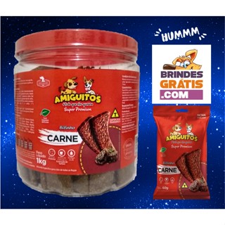 Petisco Snack Amiguitos Sabor Carne 1 KG + Surpresa