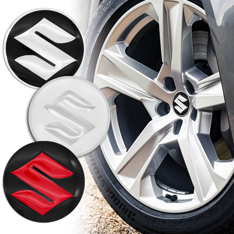 56mm 4pcs Adesivo De Alumínio Logotipo 3D Para Suzuki Jimny Samurai SX4 S Cross Swift Grand Vitara Alto Liana Ignis Acessórios