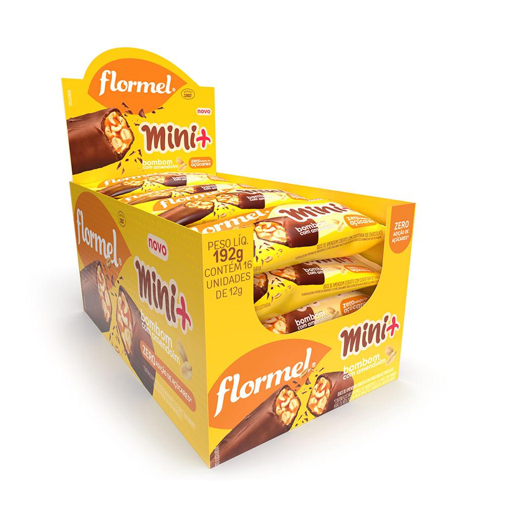 Bombom de Chocolate ao Leite MINI +, Recheado com Doce de Amendoim, Flormel- Zero Açúcar em Oferta na Shopee