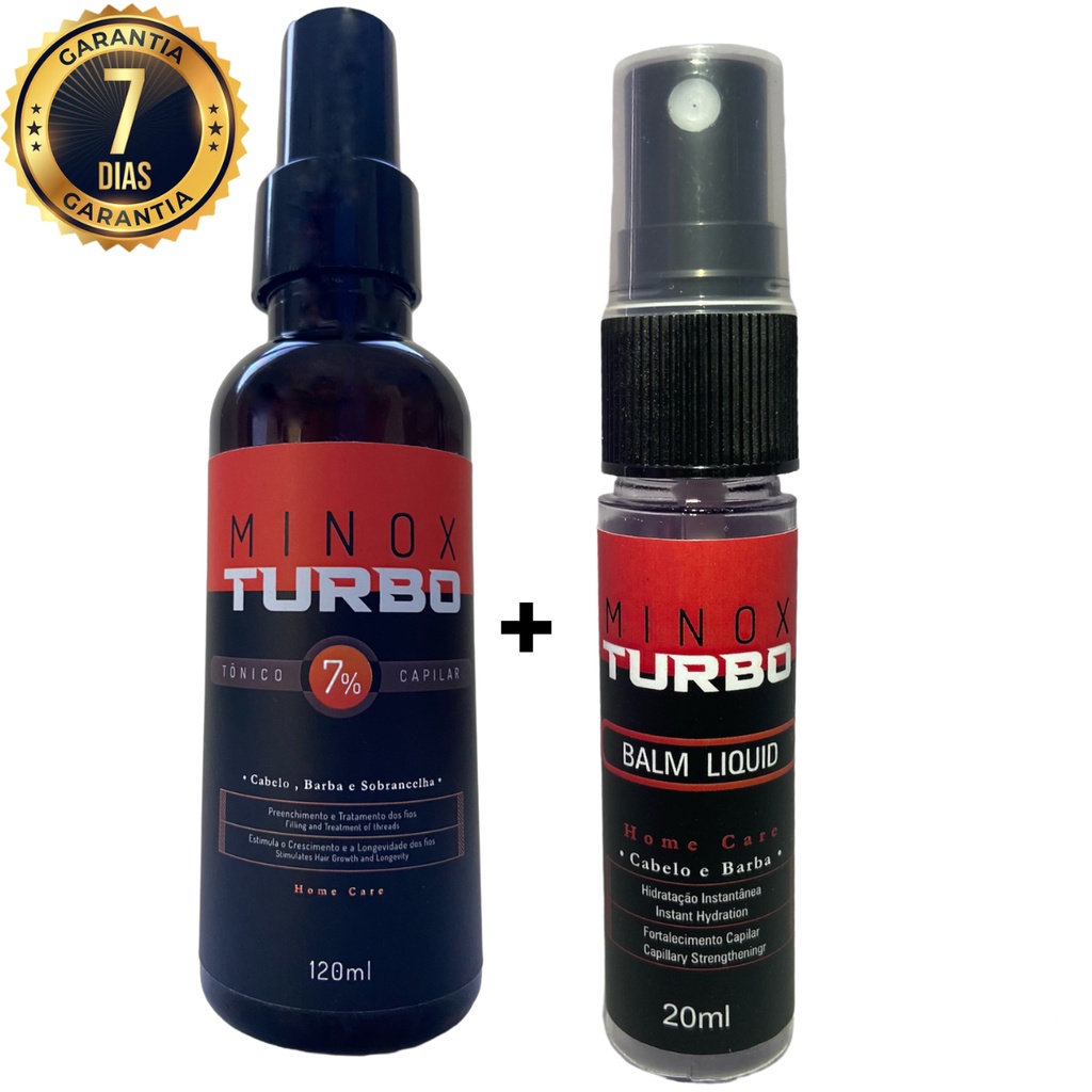 Produto Nasce Barba Cabelo Original e Blend MinoxTurbo Para Pentear Barba