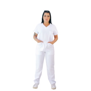 Pijama Gabardine Cirúrgico Unissex Scrub Hospitalar Não Amassa Seca rápido 10 em Oferta na Shopee