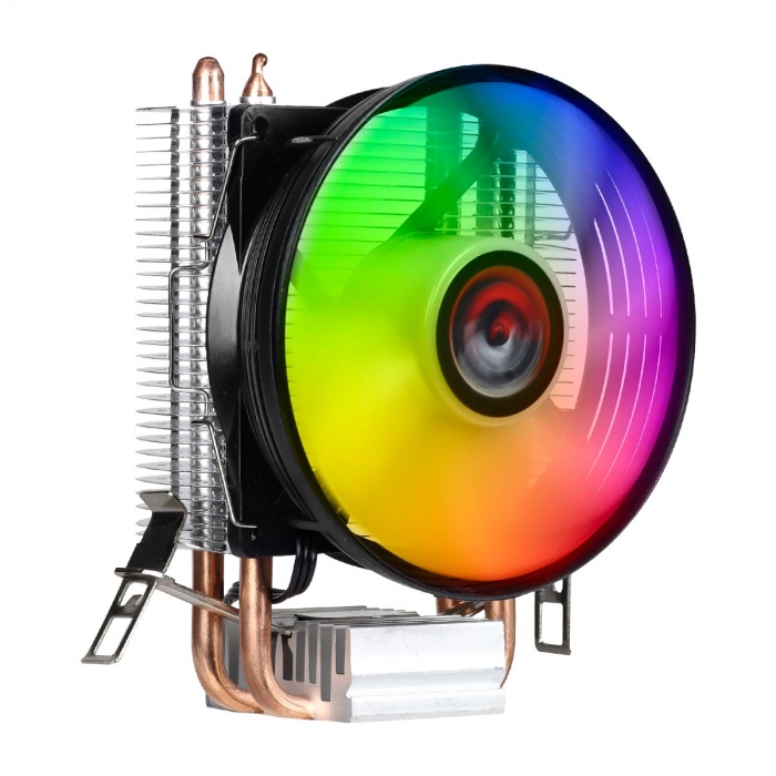 COOLER PARA PROCESSADOR LORX RAINBOW RGB 92MM TDP 95W (INTEL/AMD) - ACLX92RB