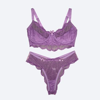 Conjunto Lingerie plus size com renda calcinha e sutiã luxo reforçado